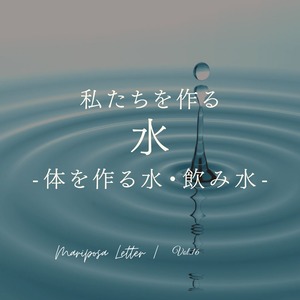 MARIPOSA Letter vol.16「私たちを作る水〜体を作る水・飲み水〜」