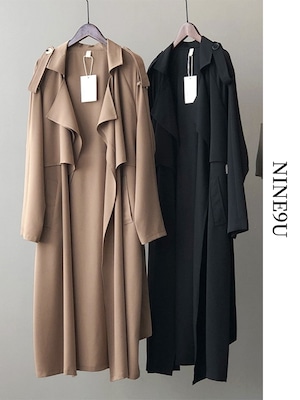 chic long classic trench-coat 2color【NINE7779】