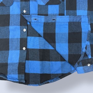 70~80's FIVE BROTHER FLANNEL BLOCK CHECK SHIRT
