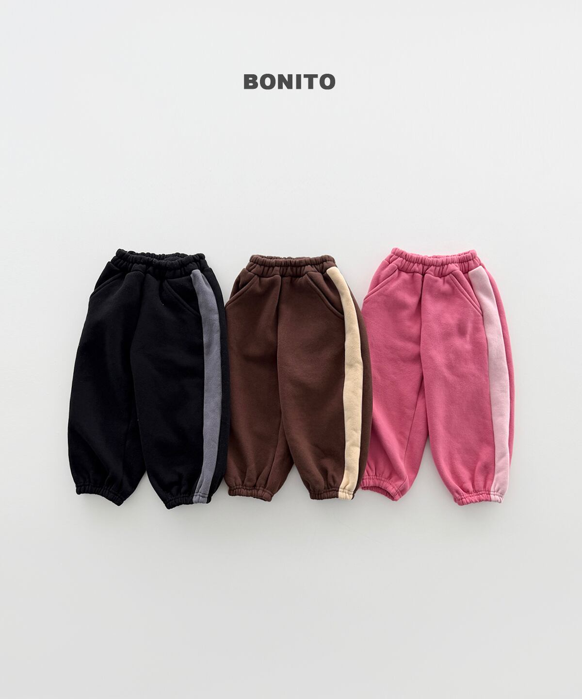 【Jr.size】side color block jogger pants【BONITO】※12月中旬発送予定