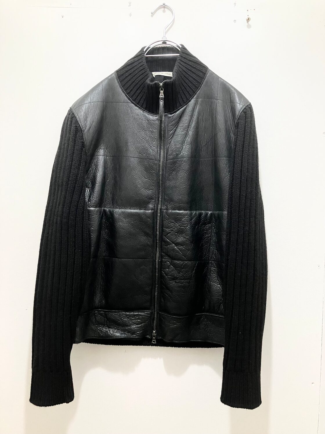 I MAESTRI leather、knit jacket | PAY ID