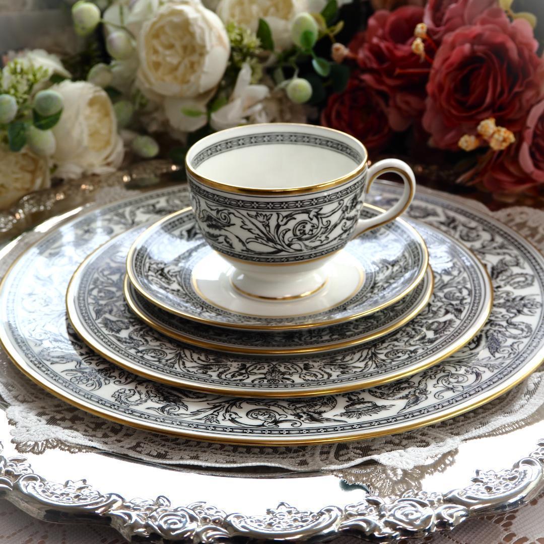 限定1セット ウェッジウッド フロレンティーン ブラック リーシェイプ