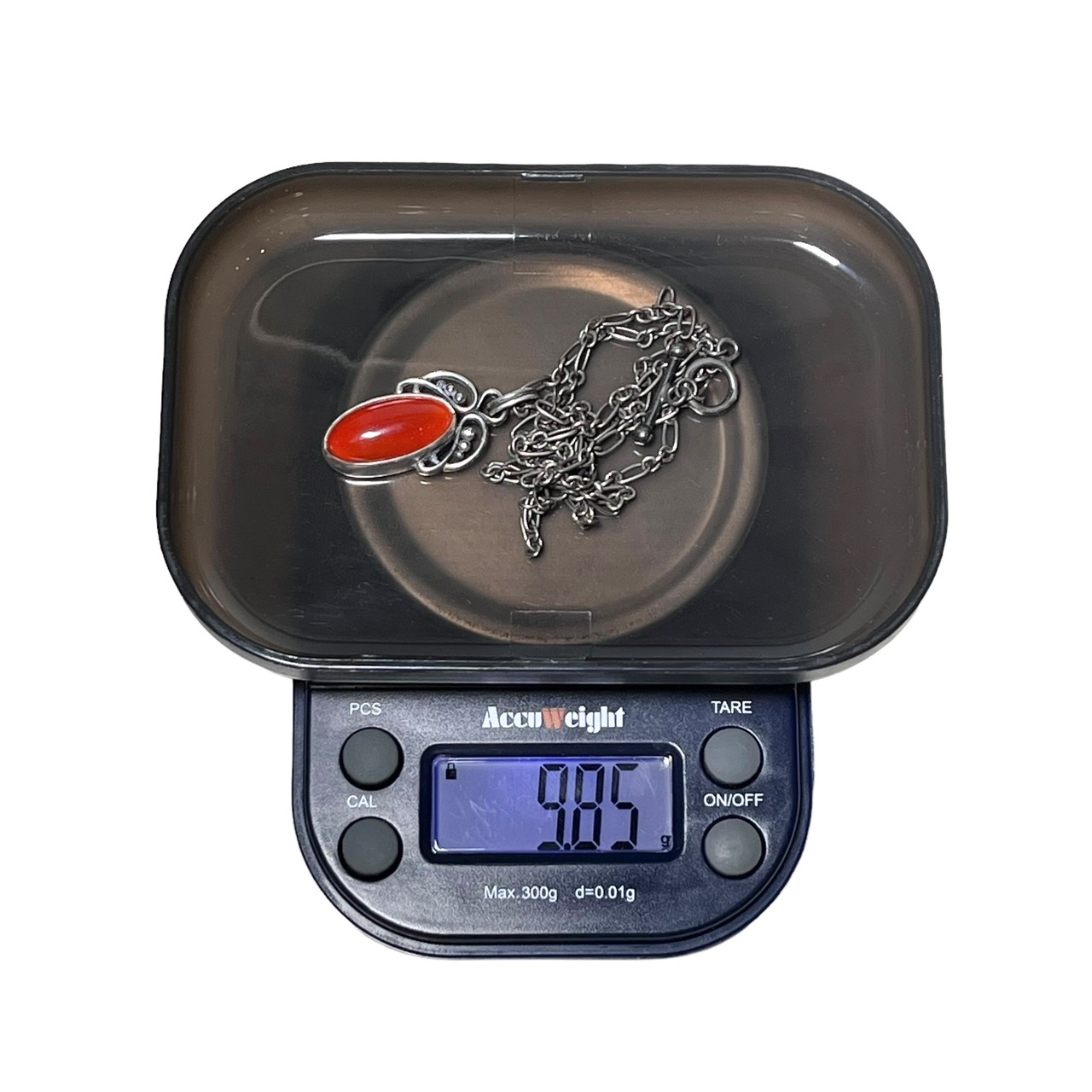 2005's GEORG JENSEN year pendant necklace set with carnelian