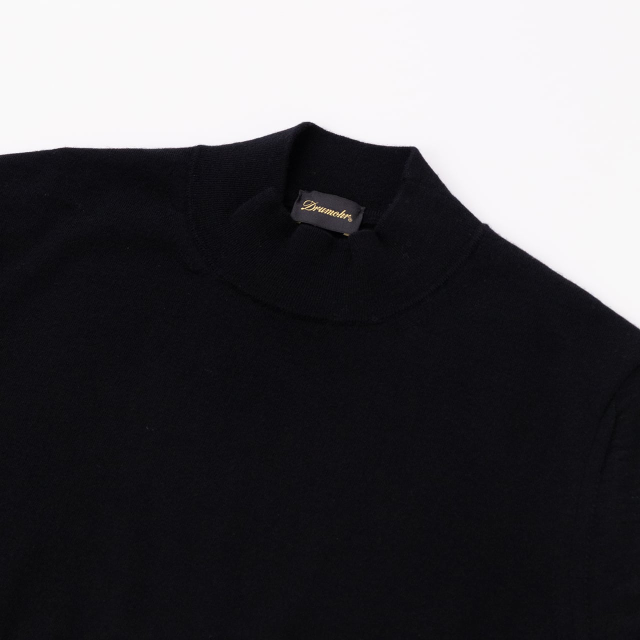 新品⭐️ドルモアモダンsuper140'Sメリノウール30Gモックネックニット　黒 新品⭐️ドルモアモダンsuper140'Sメリノウール30Gモックネックニット