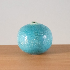 青織部 小つぼ　　BlueOribe Small Vase