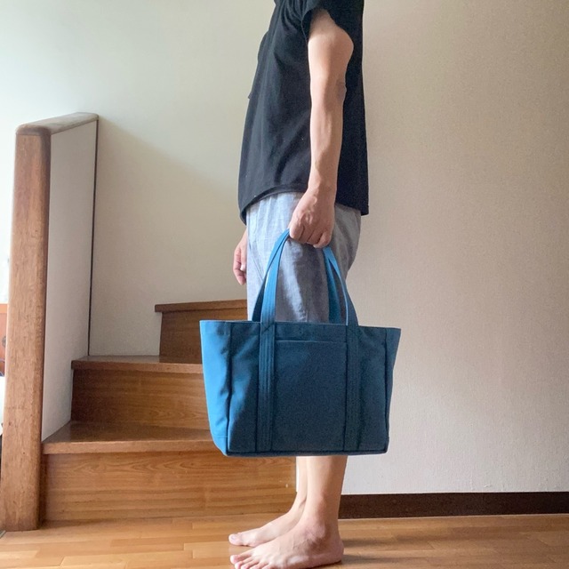 【全9色】「軽いボックストート」通勤サイズ／倉敷帆布 8号帆布【受注制作】