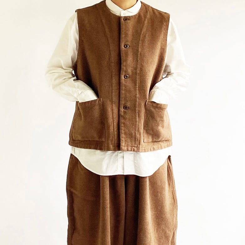 【HARVESTY】 COTTON MELTON WORK VEST コットンメルトンワークベスト (3色展開) | ROGER'S North  land powered by BASE