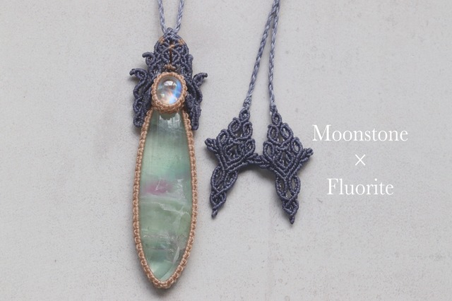 [Moonstone&Fluorite] Pendant 〜candere〜