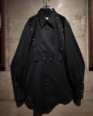 【Caka】"H BAR C" 70's Rare Black Color Vintage Loose Cavalry Shirt