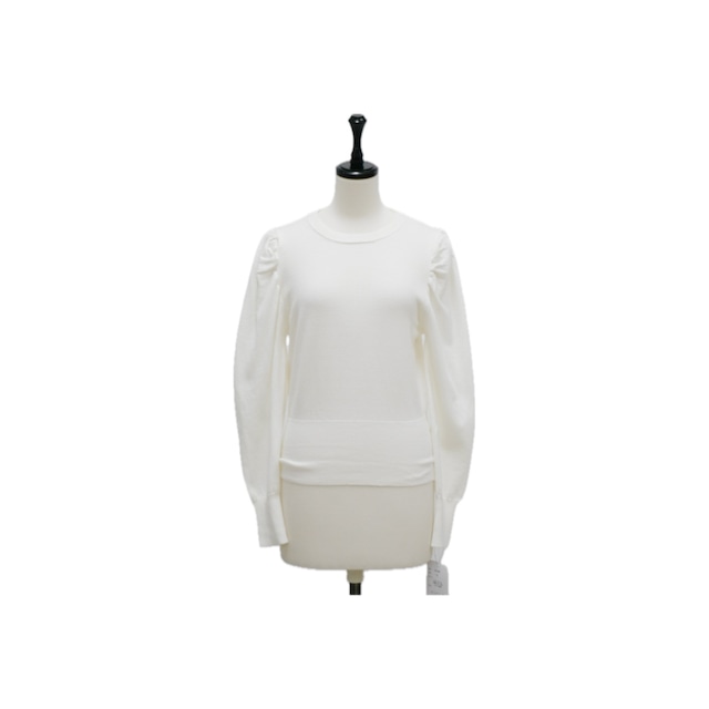 Glitter puff sleeve knit pullover