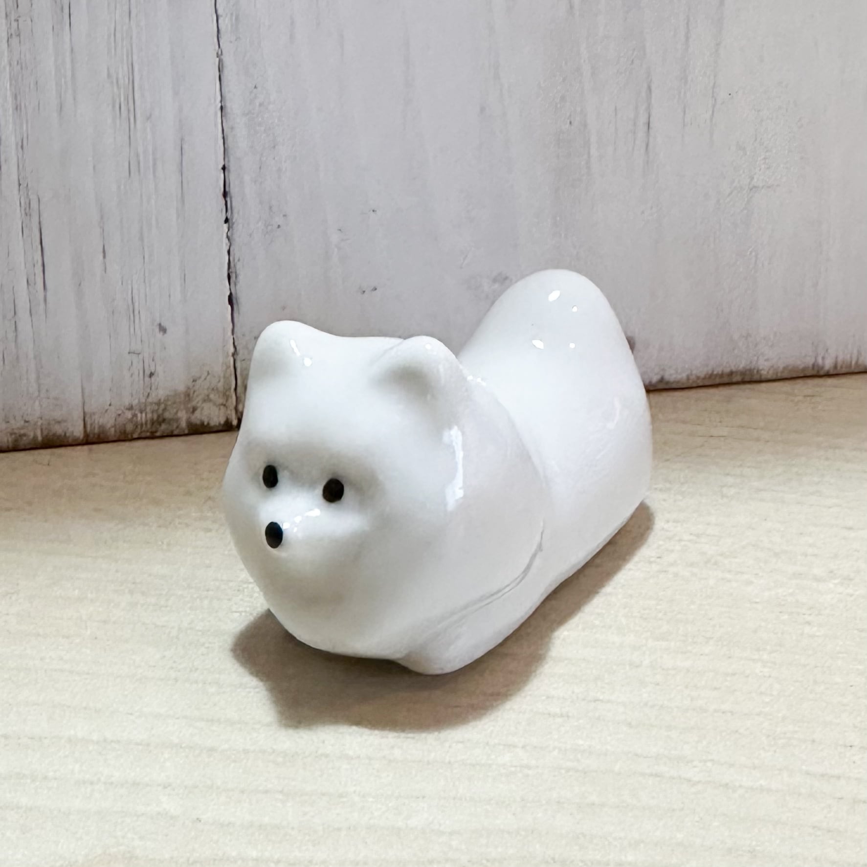 わんこ箸置 ポメラニアン ホワイト 田中箸店