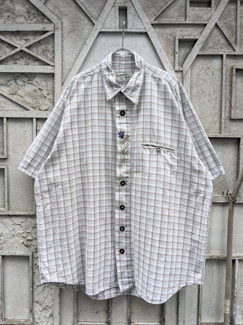 "TYROLEAN" embroidery check shirt