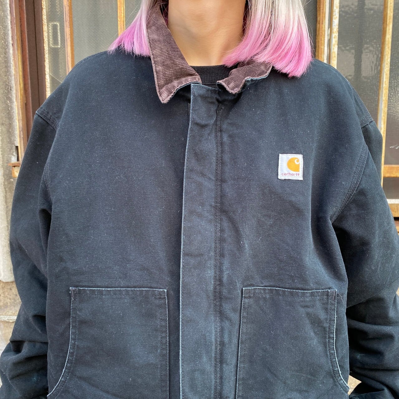 90年代 USA製 Carhartt カーハート ワンポイント トラディショナル 