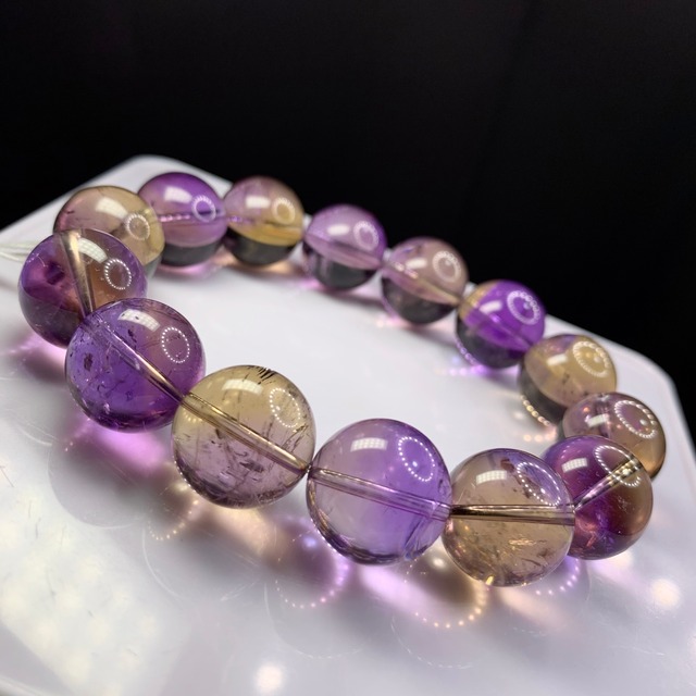 f39極上★大玉！ボリビア産・アメトリンブレスレット