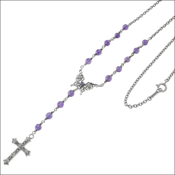 特別価格】パピヨンローズロザリオ シルバーネックレス AKP0101