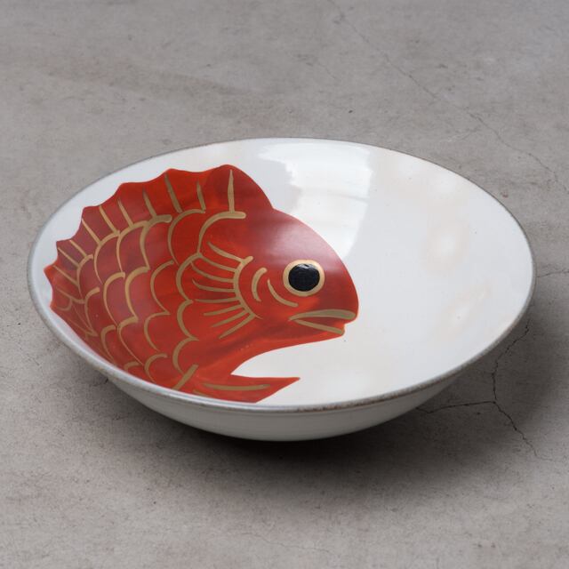 めで鯛 粉引 盛鉢 21㎝ | Table Studio Online テーブルスタジオオンライン