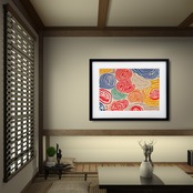 RAMEN｜カラフル抽象ラーメンアートポスター｜日常をアップデートする遊び心あるインテリアにA4ポスター