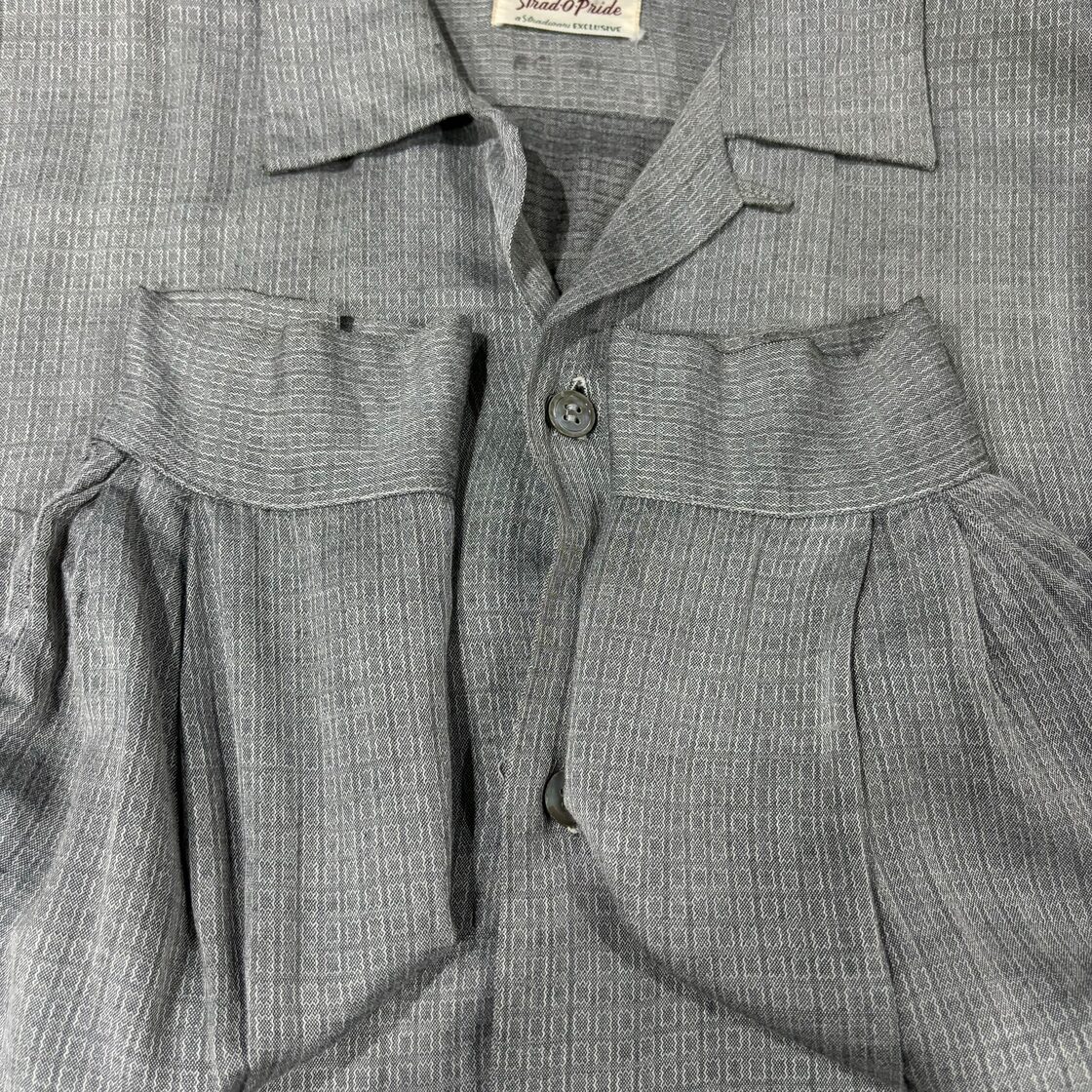 60s【Stradivari】L/S Rayon Open Collar Shirt | Pay ID