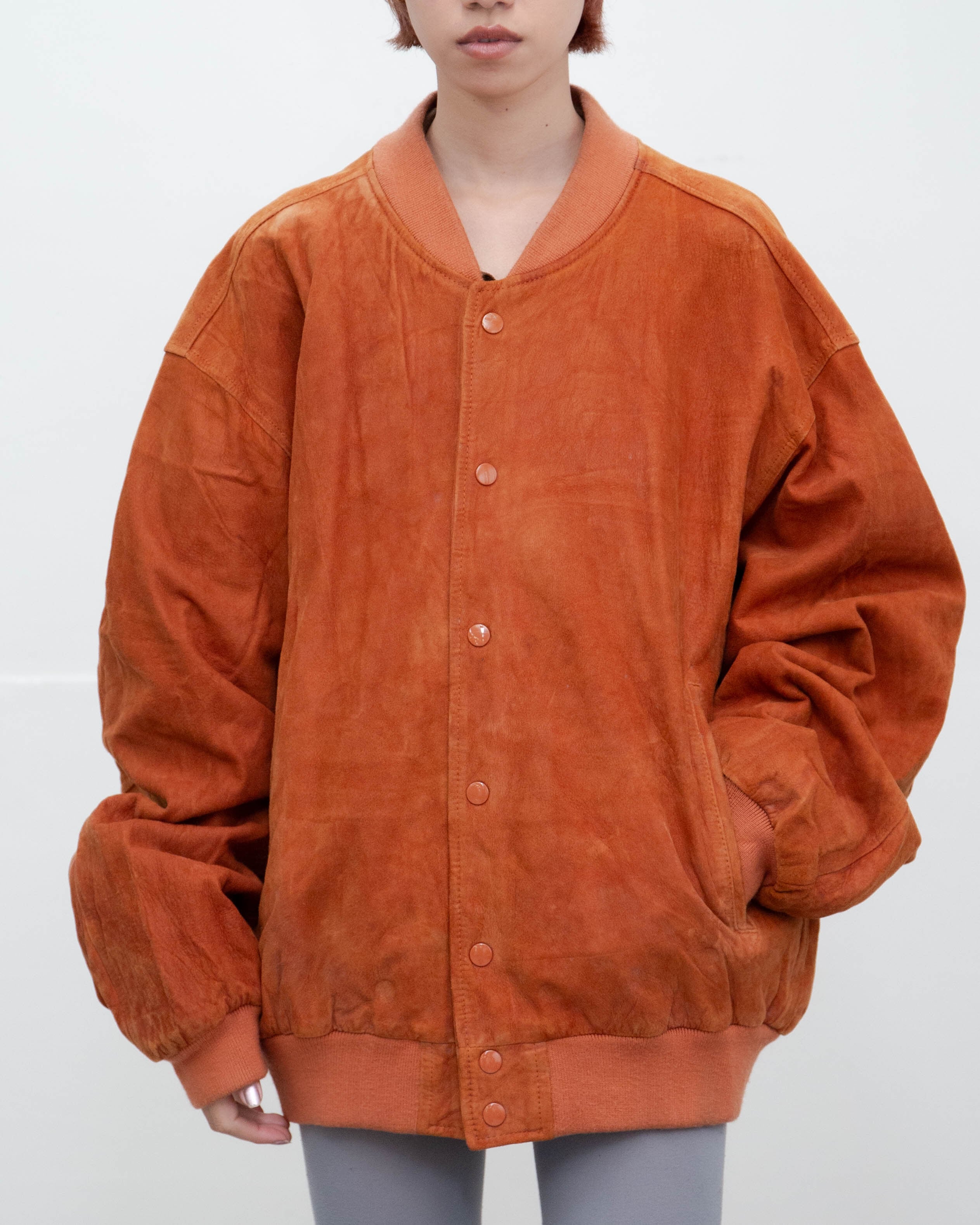 1990s oversized suede leather blouson | LUIK FINN