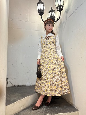 early century yellow embroidery blouse