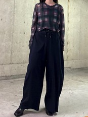 MMF138PEC ベルト配色 コクーンパンツ