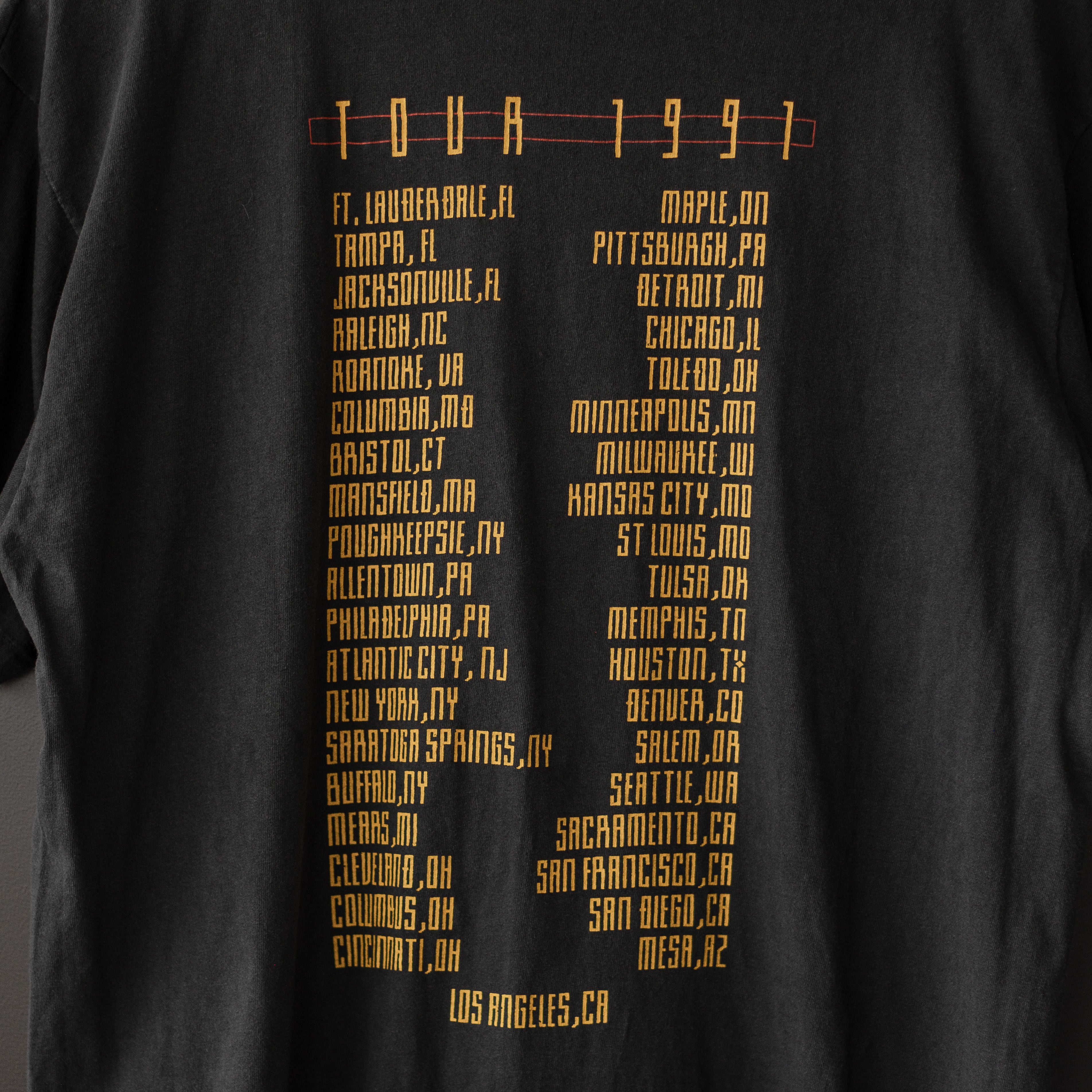 used- 1991 STYX tour tee (EDGE OF THE CENTURY) | dros dro
