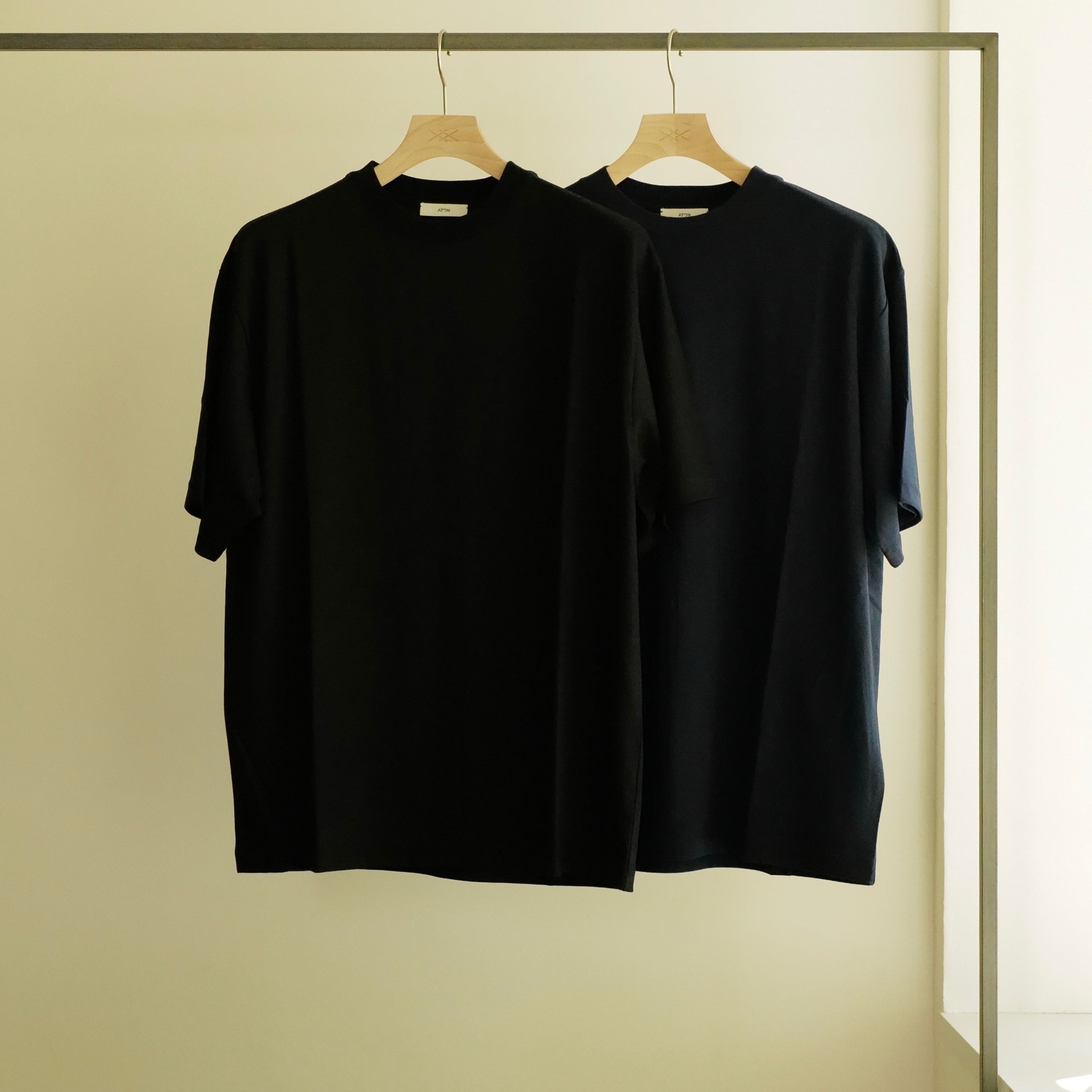 ATON|ROYAL WOOL JERSEY OVERSIZED T-SHIRT | HJ GALLERY ATON|ROYAL WOOL JERSEY OVERSIZED T-SHIRT | HJ GALLERY