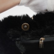 CHANEL シャネル ココマーク ラパン チェーンショルダーバッグ ブラック ゴールド金具 6番台