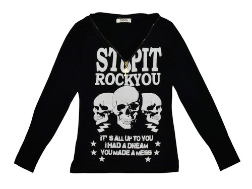 DoReMi Unique Series – Gold Zip Collar 3D Skull Top
