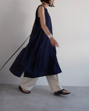 Y's　SIDE RIBBON SLEEVELESS DRESS
