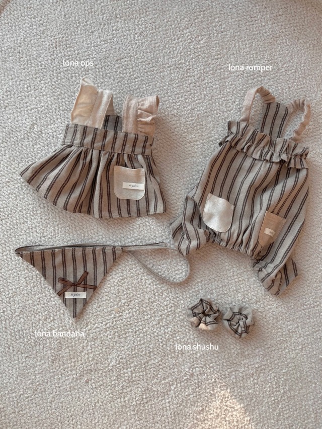 予約【Hi yeboo】 Lona Collection (brown stripe)