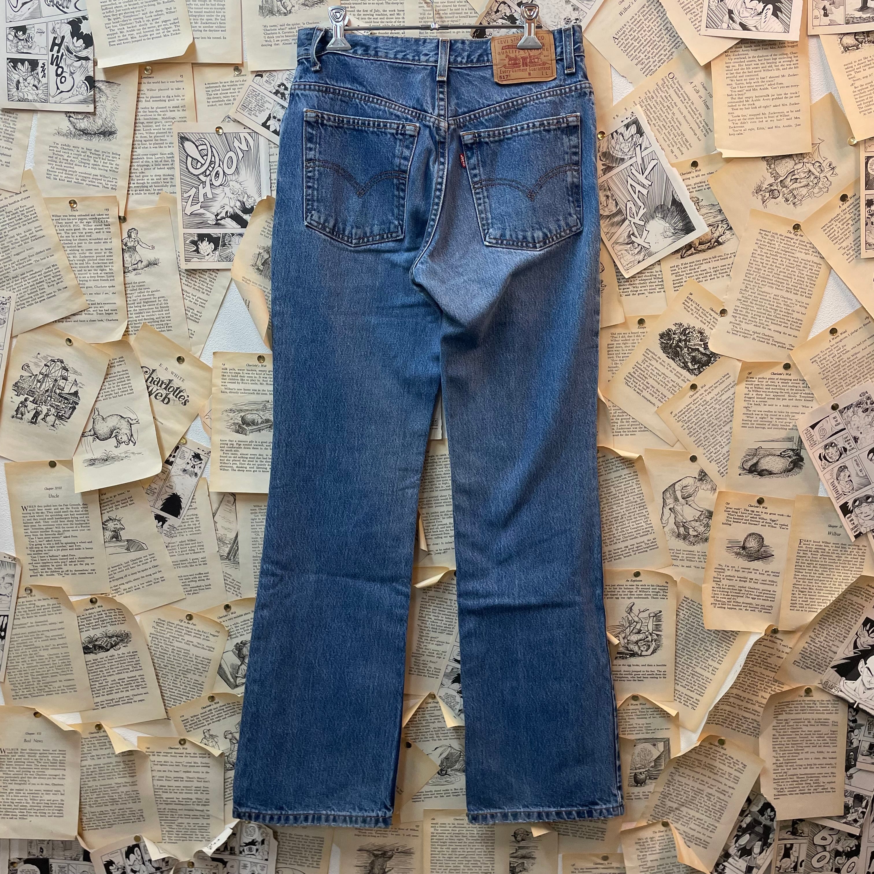 2001年3月メキシコ製 Levi's517 ブーツカットフレアデニムパンツ L