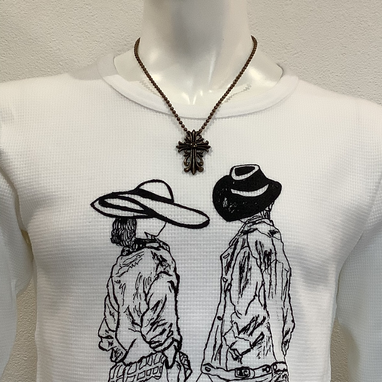 Future,future( これからの未来 ) ワッフル ロングTシャツ ホワイト