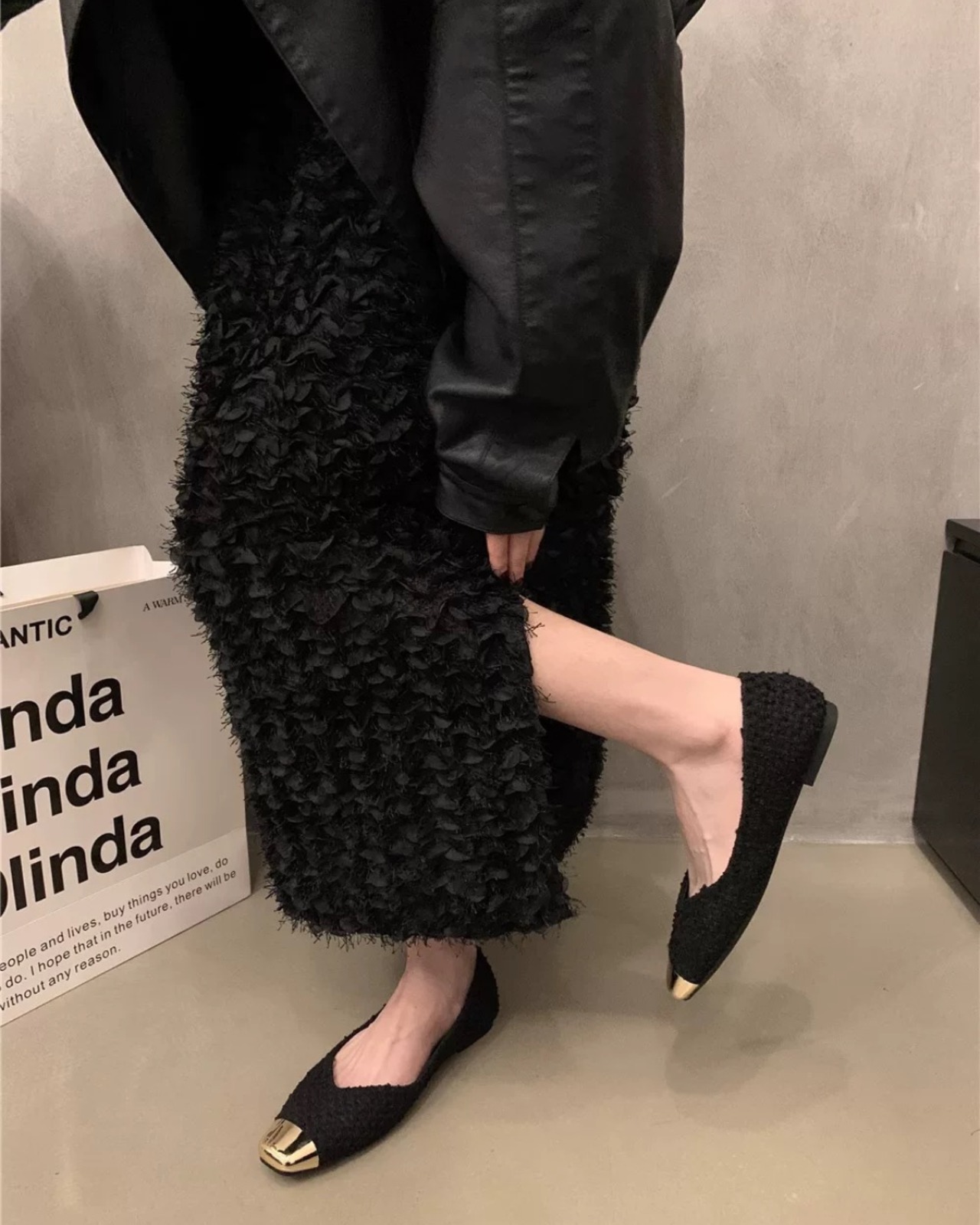 ゴールドトゥフラットシューズ 2 color A0418 - 4