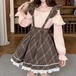 ゆめかわ♡シフォンブラウス＆サスペンダースカートセット　set102