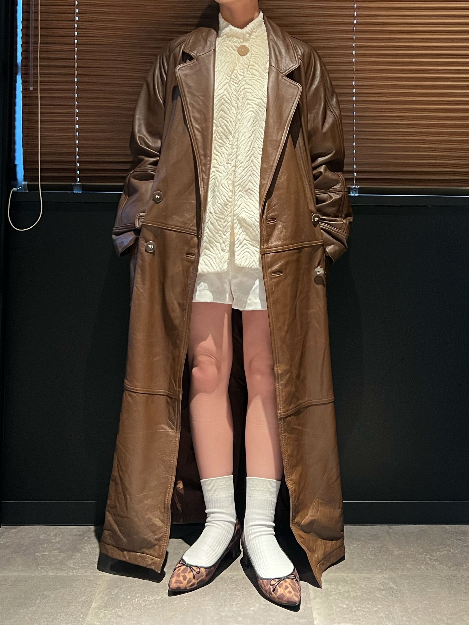 used leather long coat | Hélle ( ｴﾙ )