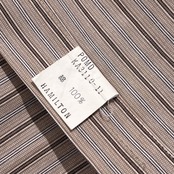 90s 00s Polo by Ralph Lauren ポロ ラルフローレン ストライプ 長袖 クレリックシャツ ワイシャツ サイズ 42-82 /ブラウン×ホワイト系 メンズ ビンテージ