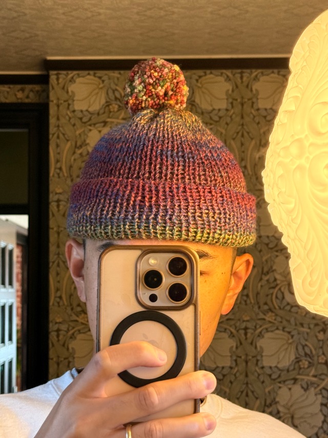 Handmade Gradation Wool Pom Beanie