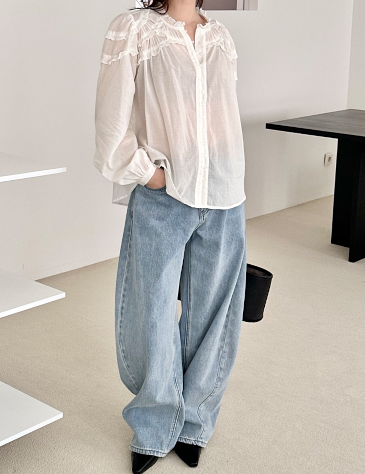 【新作5%OFF・3日間】Curve-Denim Jeans_onecolor