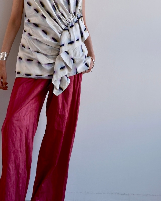 DRIES VAN NOTEN　METALLIC WIDE PANTS