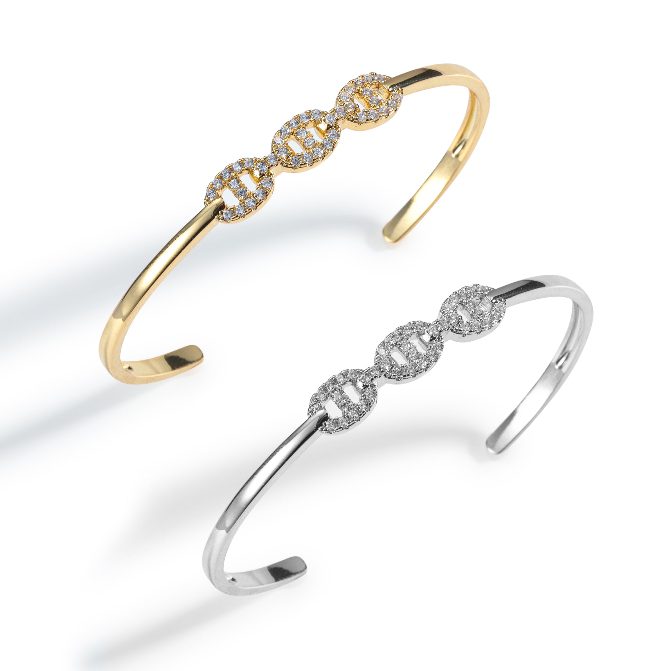 18kgp zirconia anchor bangle VB5-87 | VERIELA