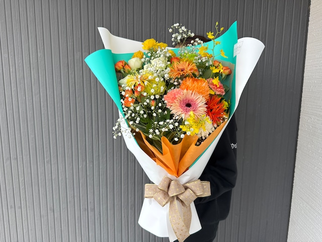 【地方発送・市内配達用】スマイルカラーの花束