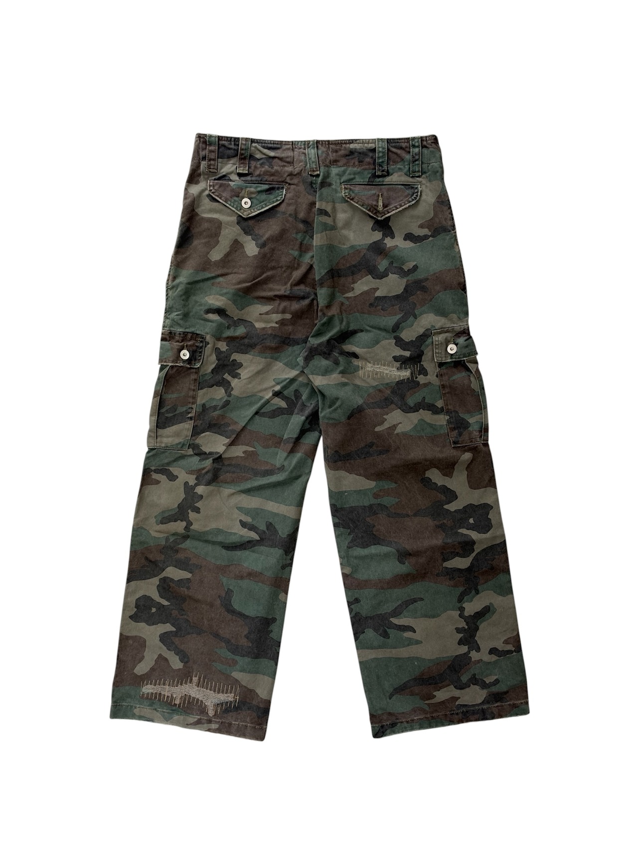 Faded Camo Wide Cargo Pants