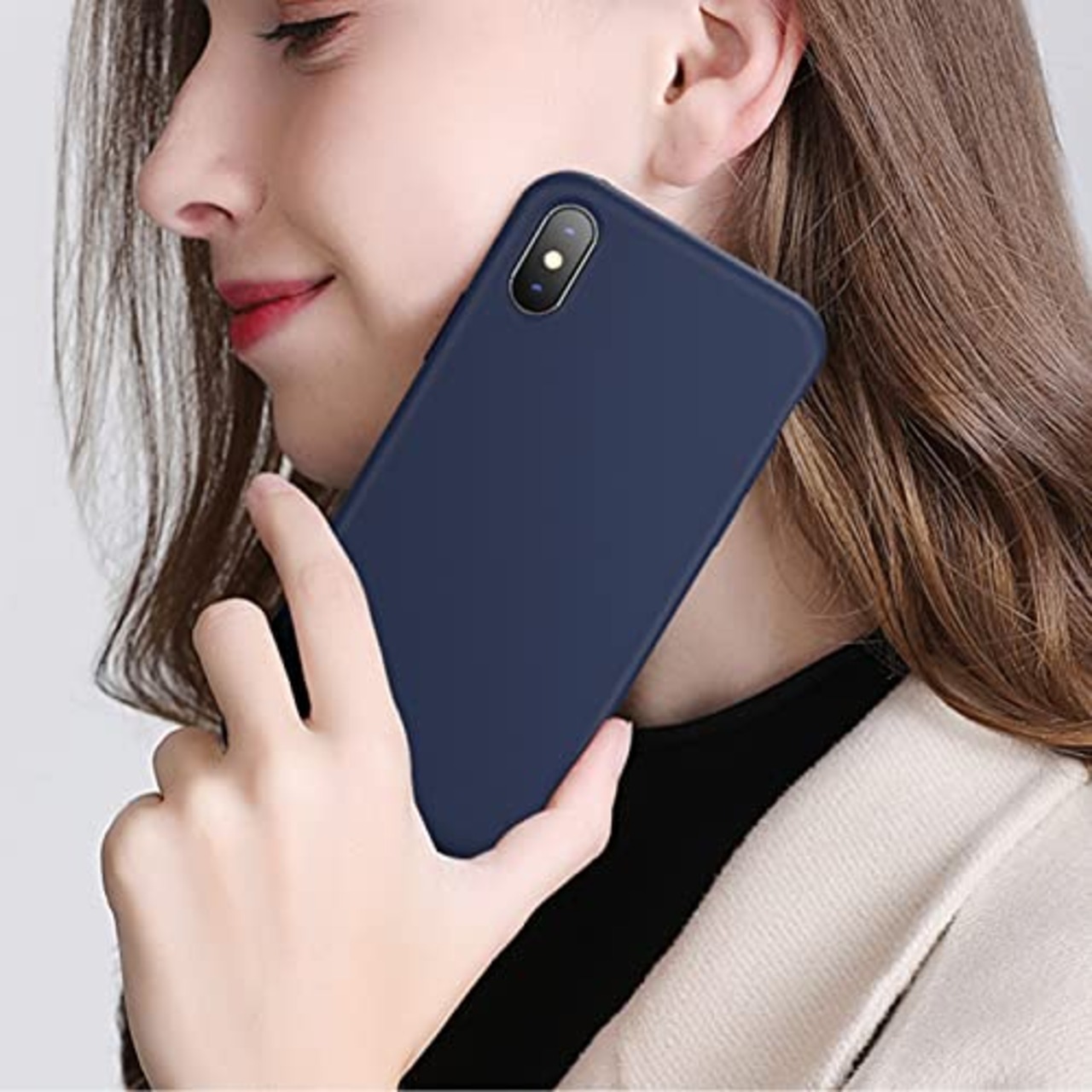 iPhone XS 用 ケース iPhone X 用 ケース シリコン 耐衝撃 薄型 スリム ソフトカバー 薄型 軽量 一体型 レンズの全面保護 擦り傷防 米軍MIL規格取得 ワイヤレス充電 全面保護カバー アイフォン X/XS 用 ケース 赤 MJJ-1053-XS-02-cp