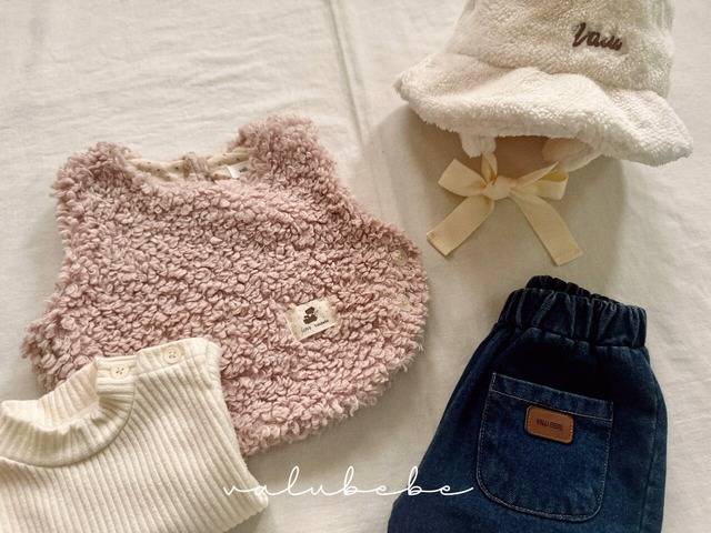 [即納S/L]《valubebe》Romel pocket pants 25 (kids) cream