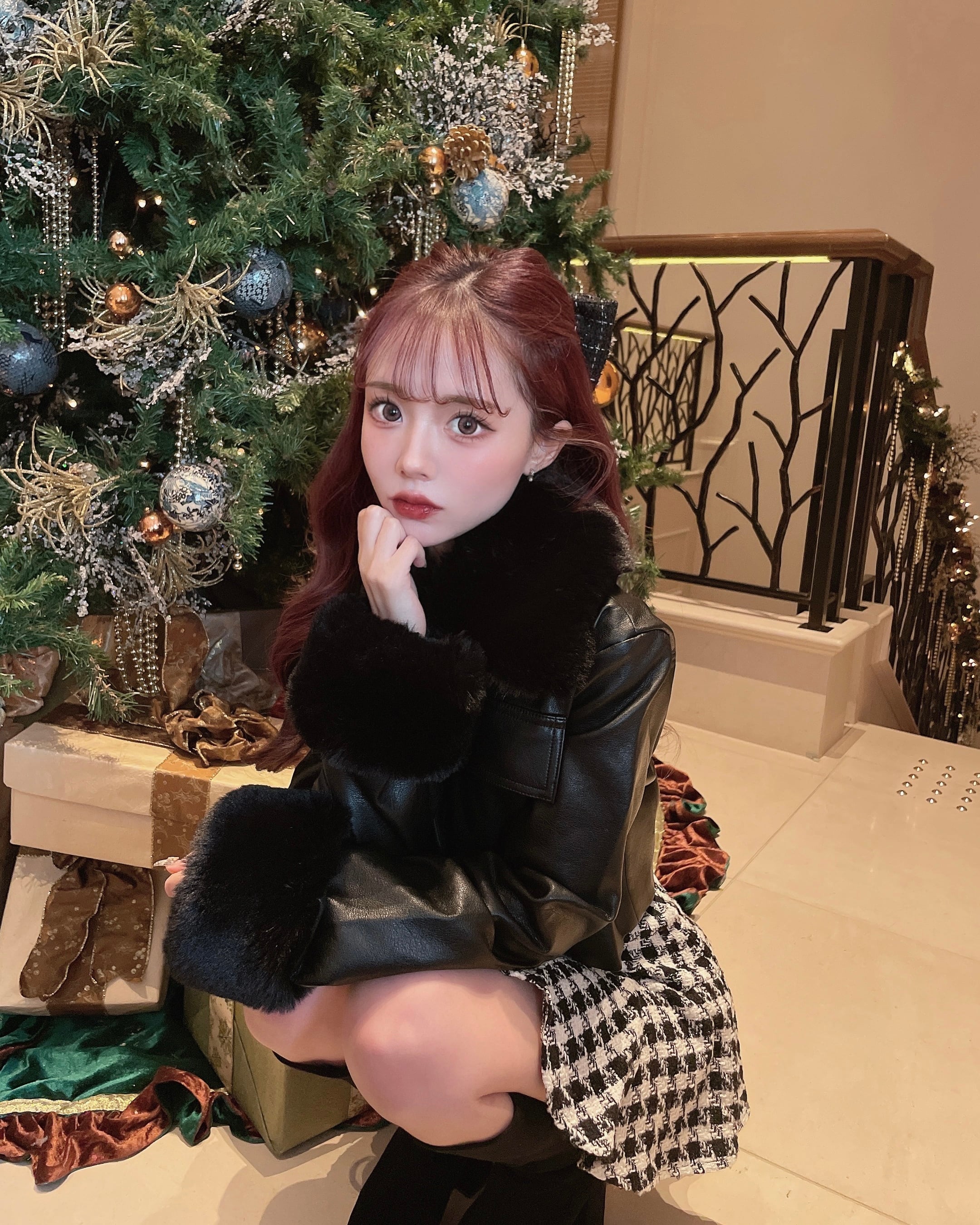 elmyu original ❤︎】Black fur leather jacket | selectshop elmyu elmyu original ❤︎】Black fur leather jacket | selectshop elmyu