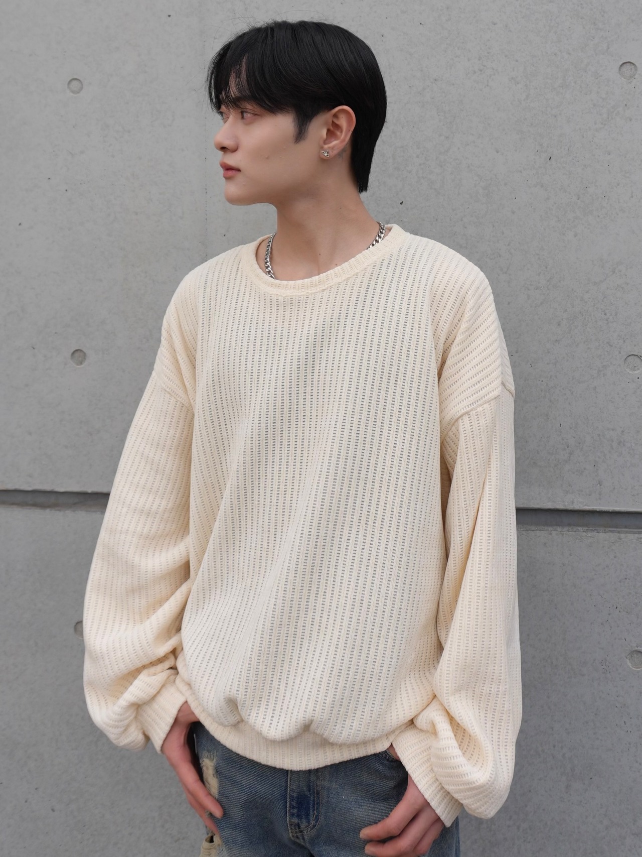 【ALUDE SELECT】drop thermal knit(4color)