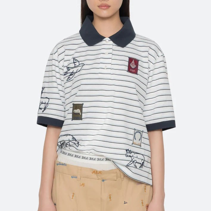 SEA NY WINSLOW CRAFT POLO SHIRT WHITE