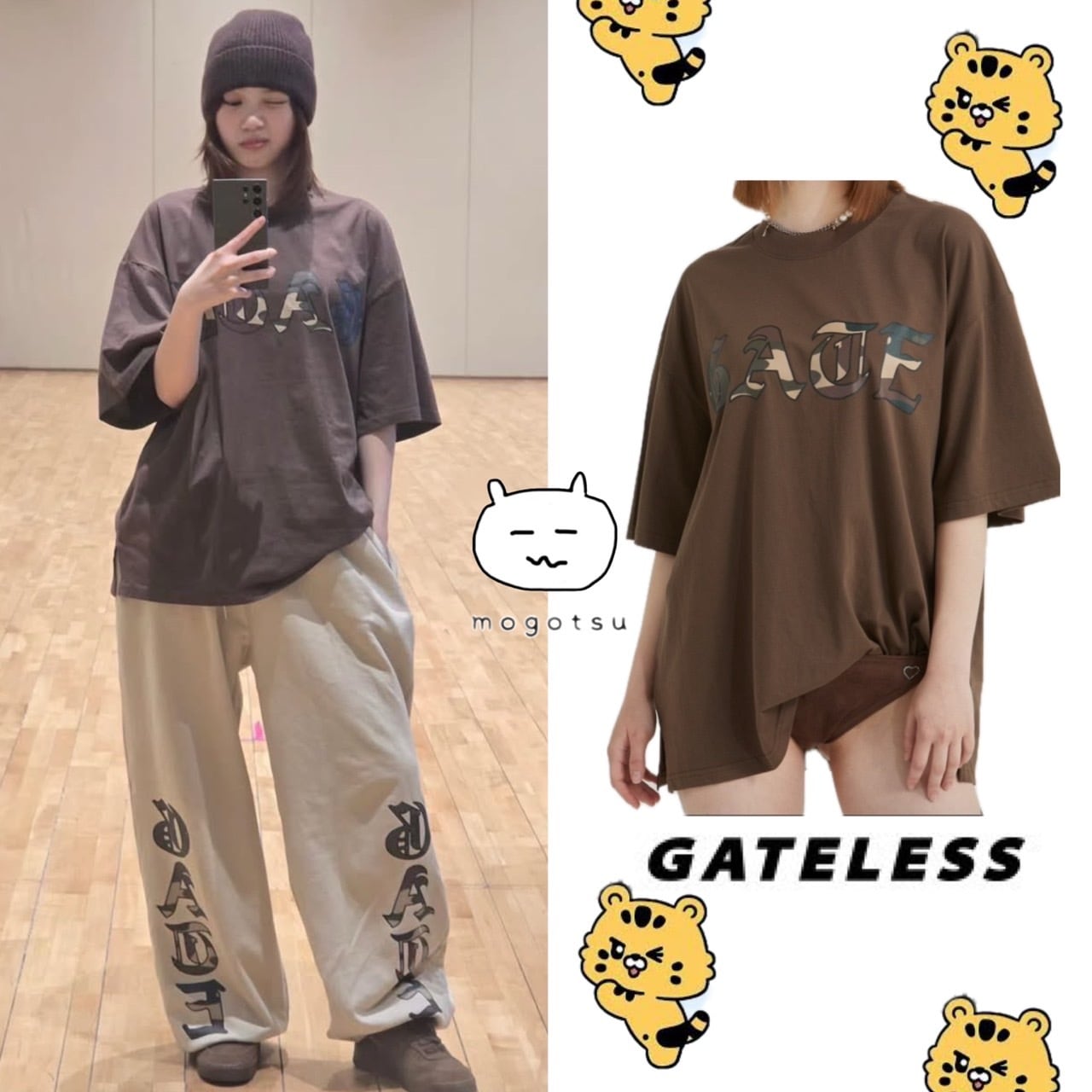 ★LE SSERAFIM チェウォン着用★【CAVISH】★LOGO JACKE.T★ ☆LE SSERAFIM チェウォン 着用!!【gateless】 MILI BOX T