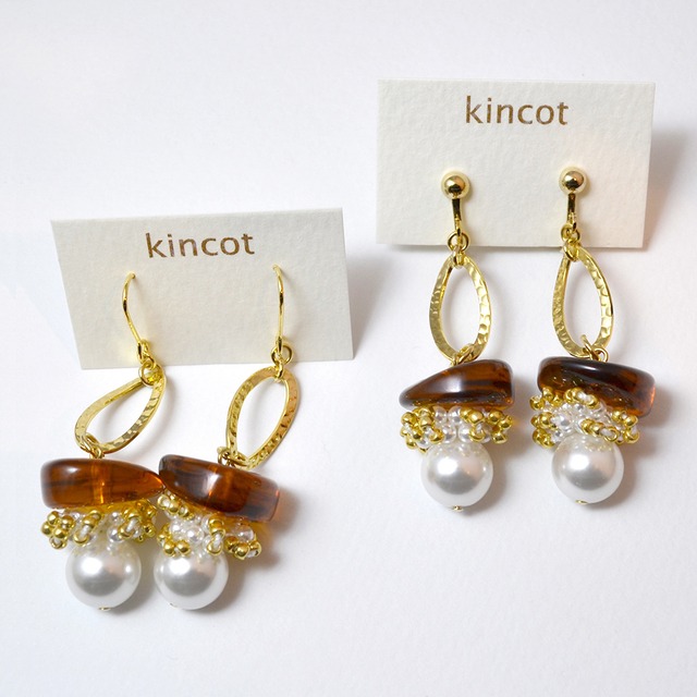 kincot　三角べっこう×ピアス・イヤリング